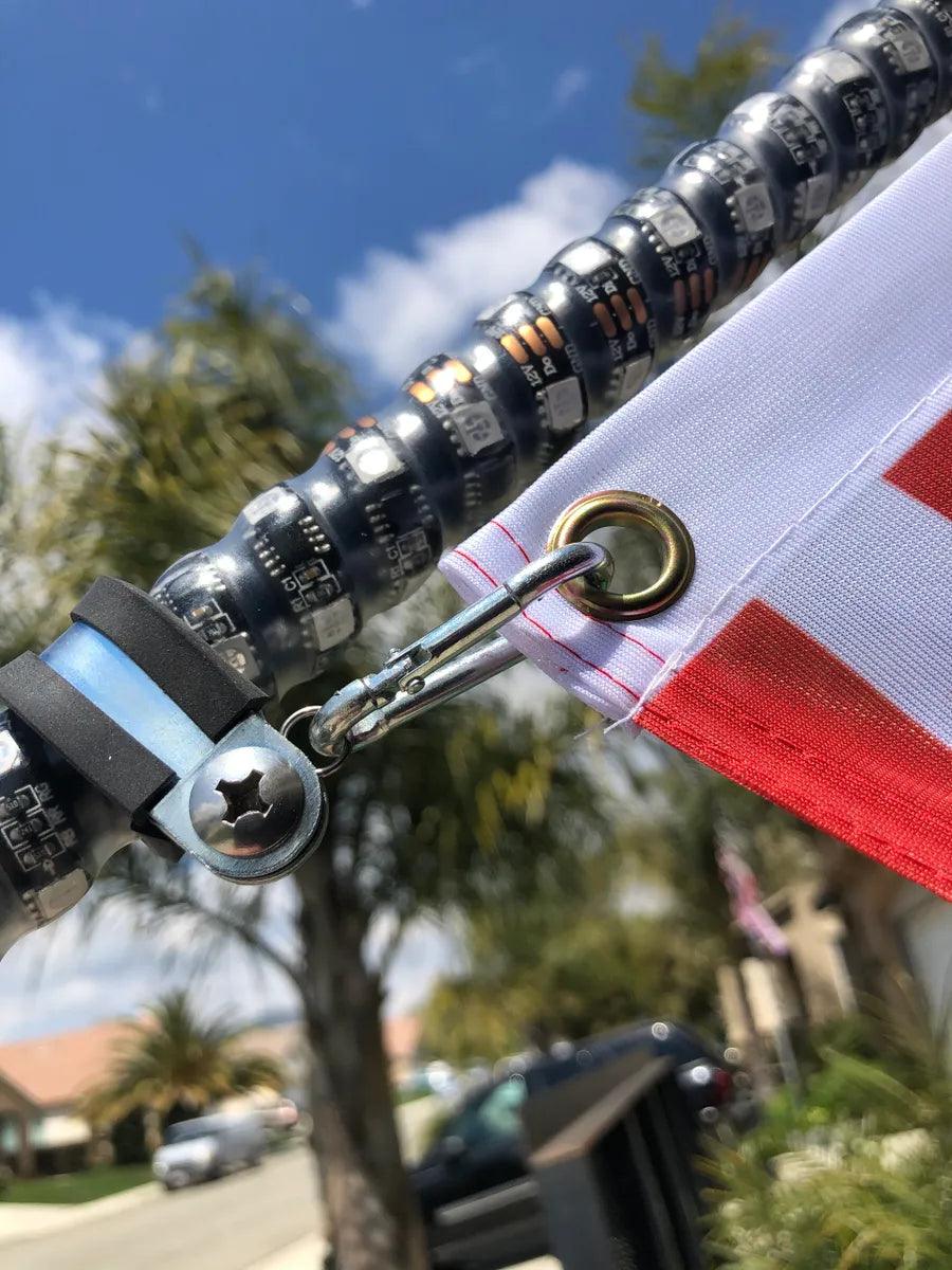 LED WHIP FLAG MOUNTS - TWO PAIRS - Mwhips