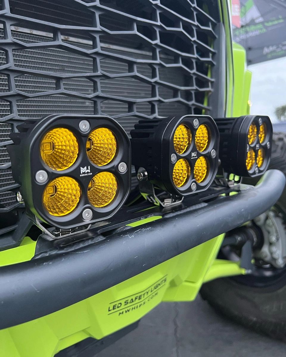 3" 40W 3400L AMBER FLOOD - PAIR - Mwhips