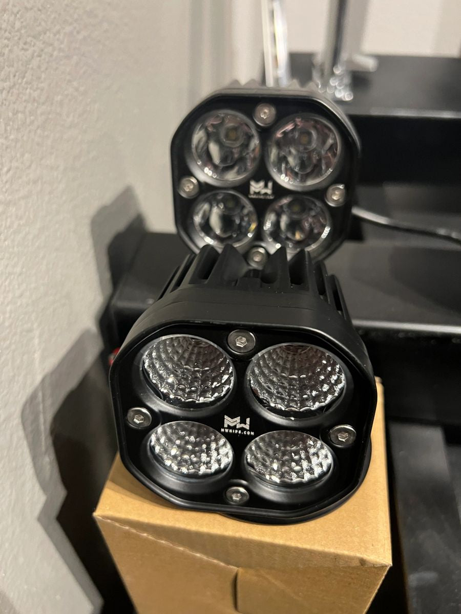 3" 40W 3400L WHITE FLOOD - PAIR - Mwhips