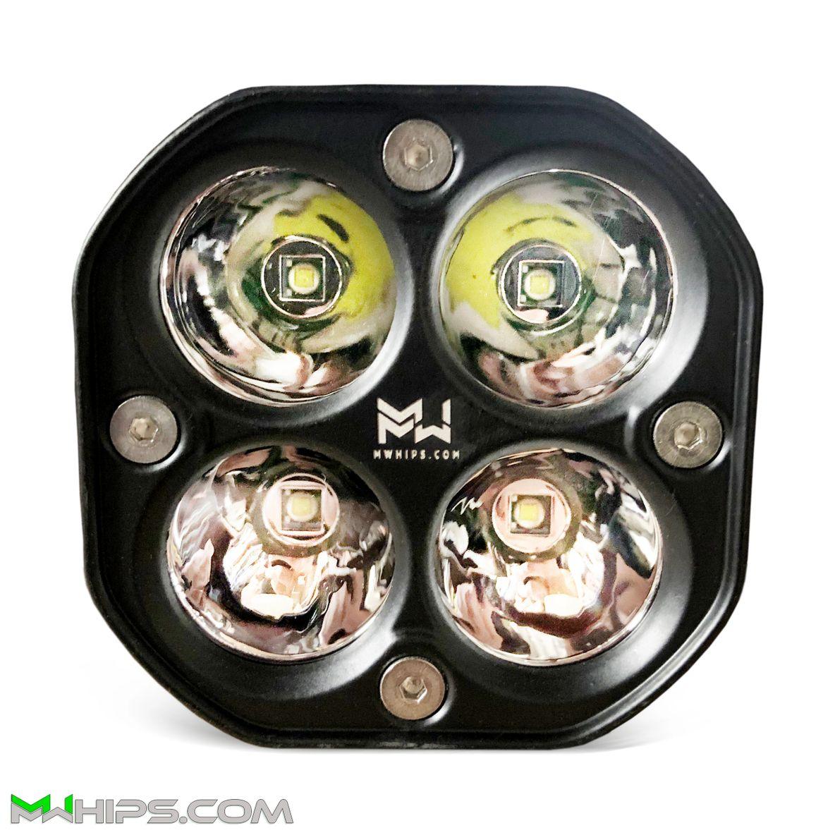 3" 40W 3400L WHITE SPOT - PAIR - Mwhips