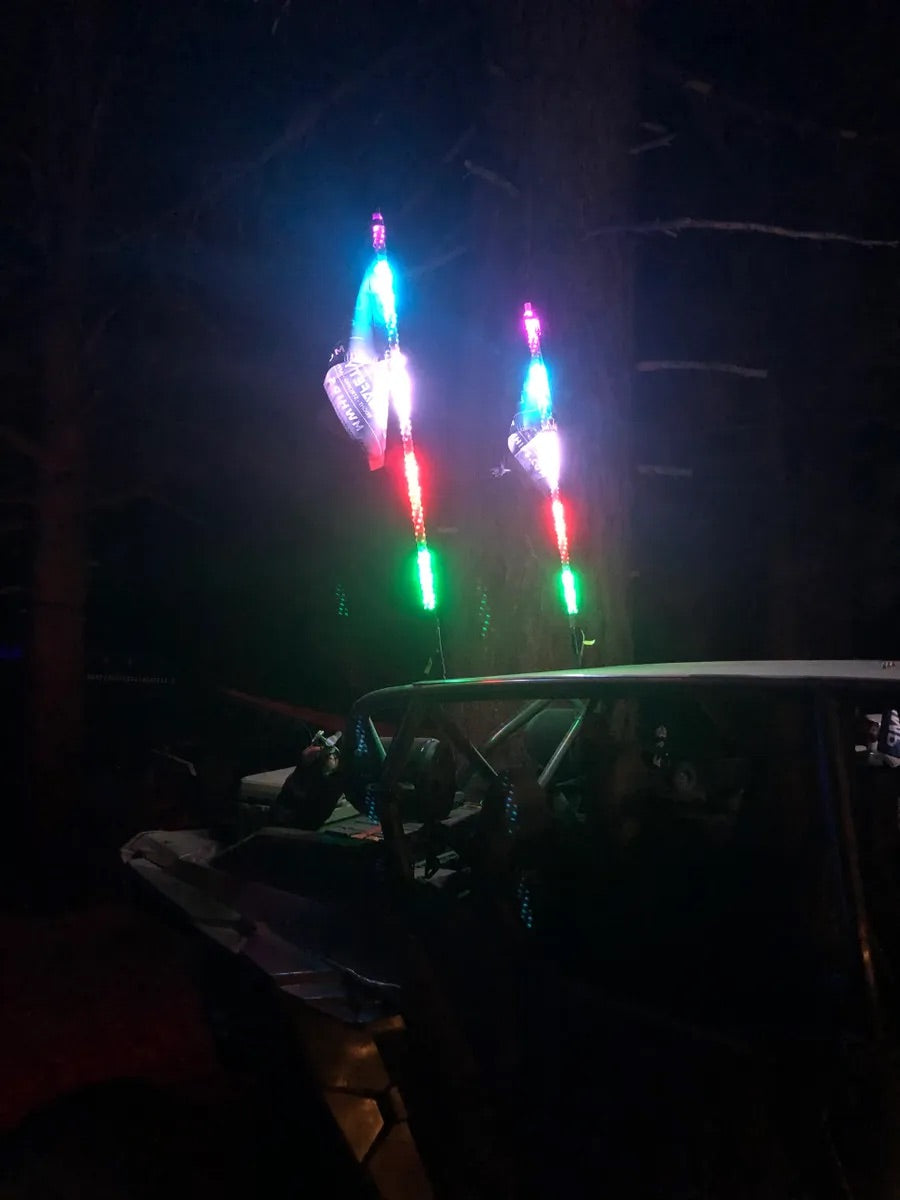 T2 COLOR CHANGING WHIPS - PAIR