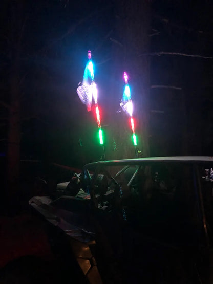 T2 COLOR CHANGING WHIPS - PAIR