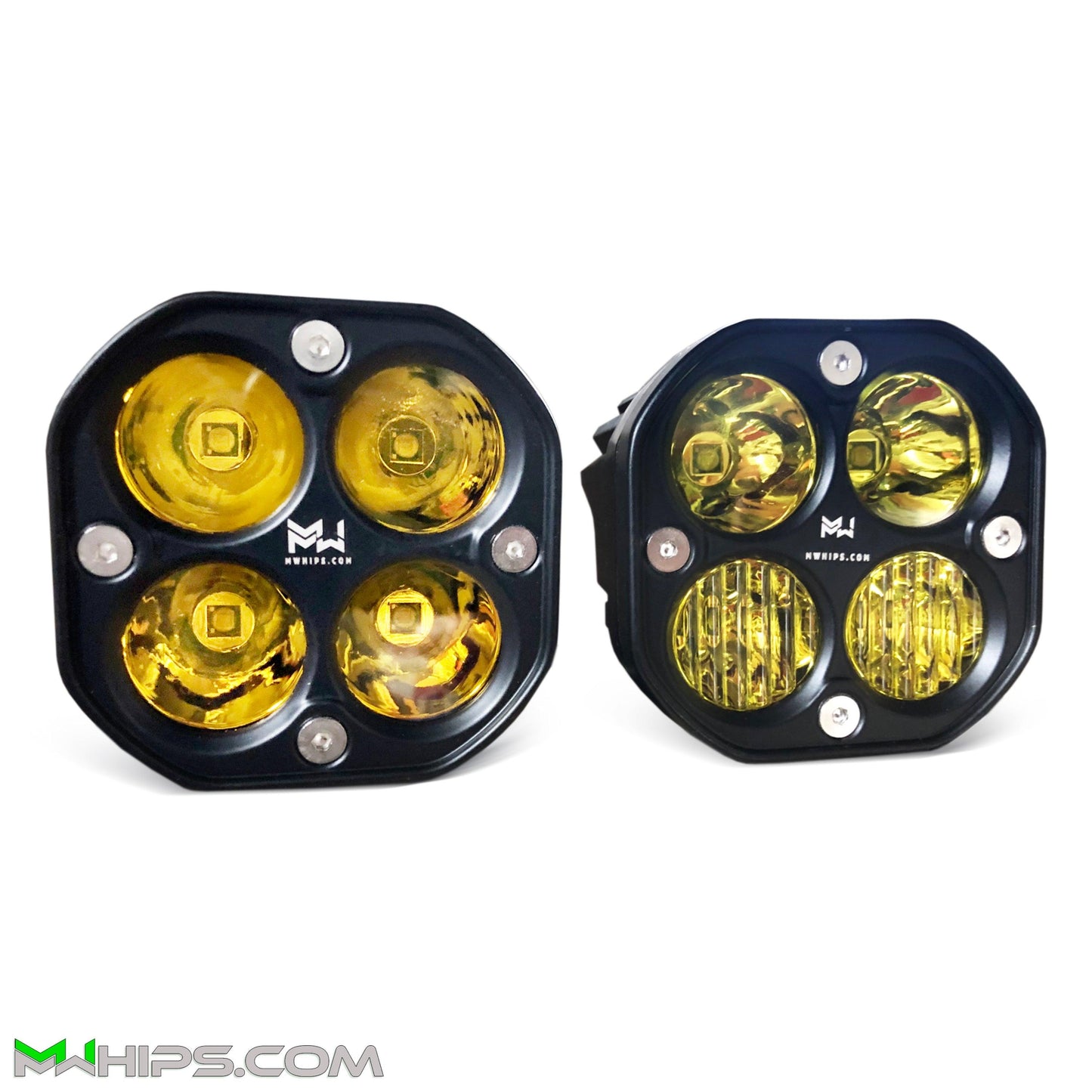 3" 40W 3400L YELLOW SPOT/FLOOD COMBO - PAIR - Mwhips