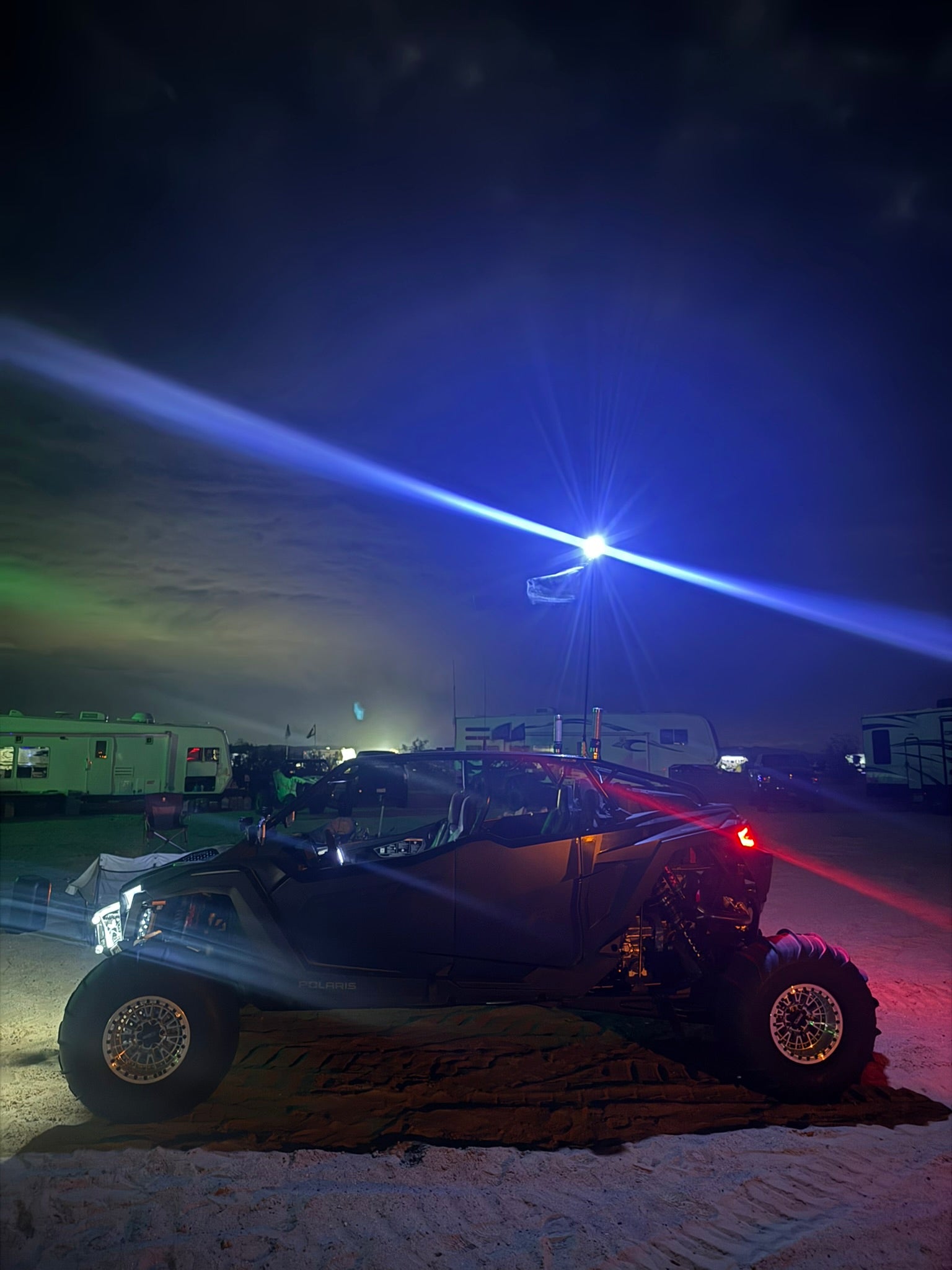 JUST THE TIP ON OFF ROAD CAR