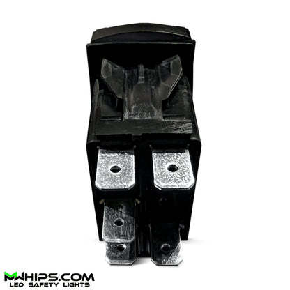 POD LIGHTS - DUAL BLUE LED, 5 PIN, 20A/12V ON/OFF ROCKER SWITCH - Mwhips