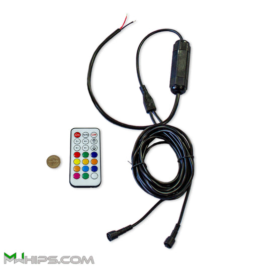 T1 REMOTE CONTROLLED LED WHIP HARNESS + REMOTE (WHIP PAIR) - Mwhips