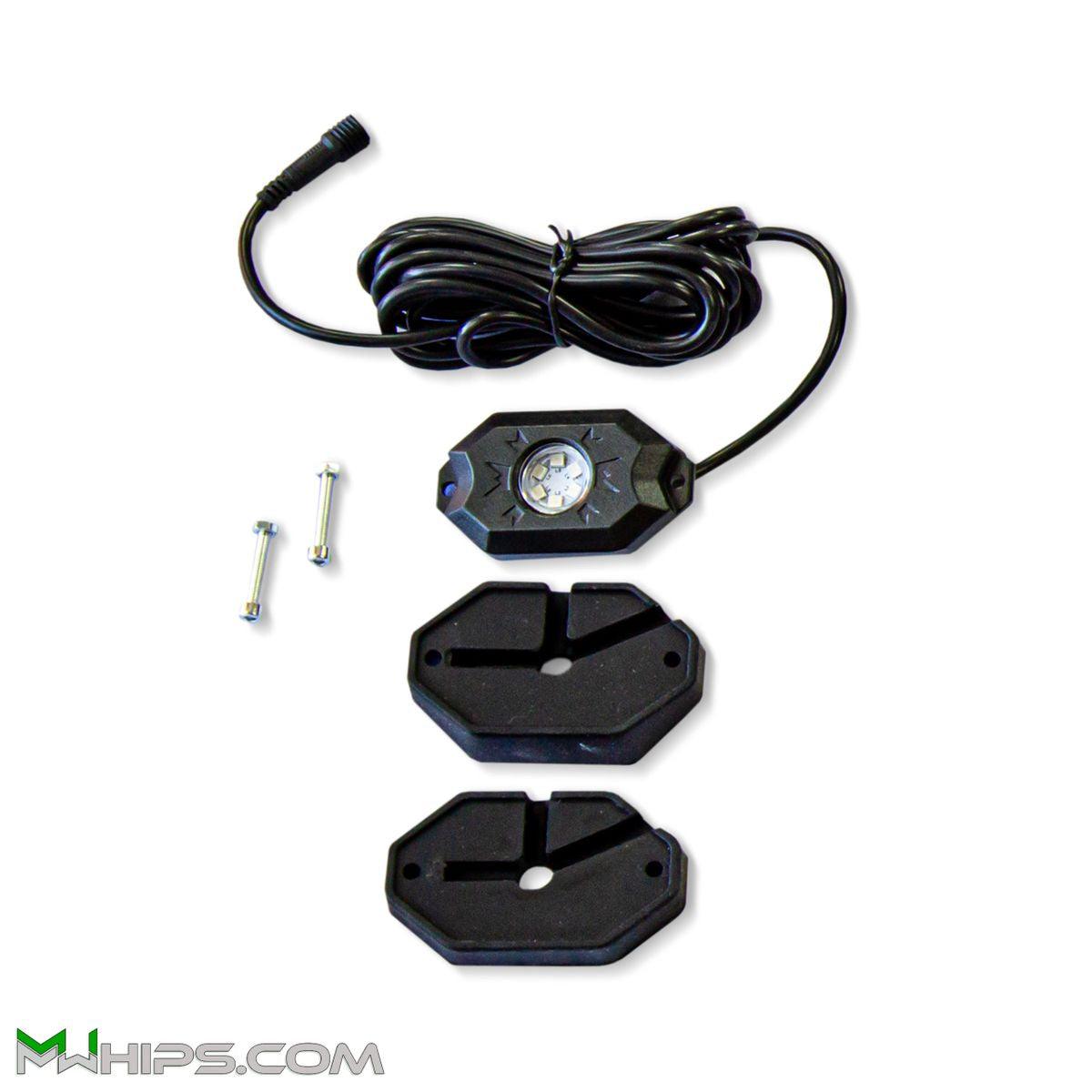 T2 CHASE LED ROCK LIGHT + MOUNTING KIT - ONE PIECE - Mwhips