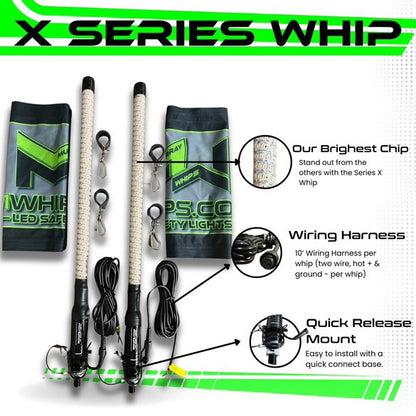 SINGLE COLOR X SERIES WHIPS